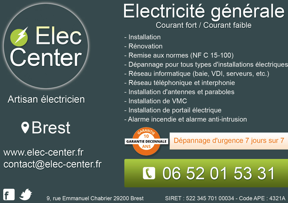 Dépannage électricité à Brest